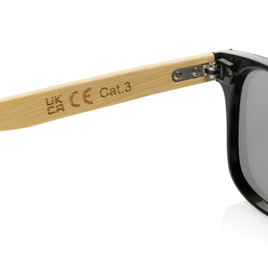 Logo trade promotional product photo of: Prism RCS recycled plastic sunglasses with bamboo frame