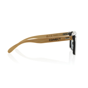 Logotrade advertising product image of: Prism RCS recycled plastic sunglasses with bamboo frame