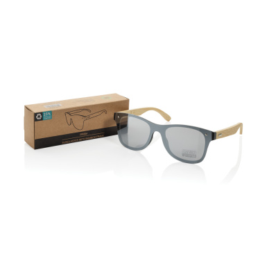Logotrade promotional product picture of: Prism RCS recycled plastic sunglasses with bamboo frame