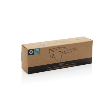 Logo trade promotional gifts picture of: Prism RCS recycled plastic sunglasses with bamboo frame
