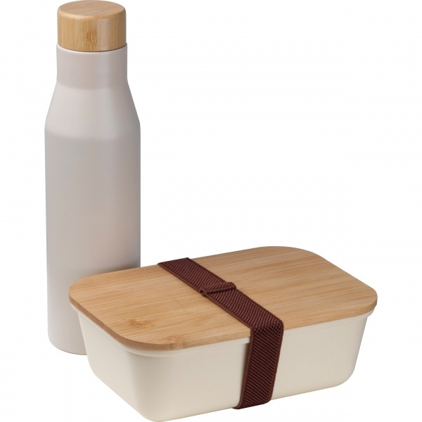 Logotrade business gift image of: Set Lunchbox with stainless steel bottle Toronto