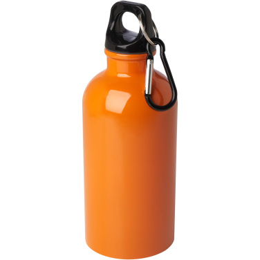 Logotrade promotional merchandise photo of: Oregon 400 ml RCS certified single wall stainless steel water bottle with carabiner