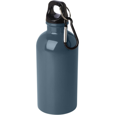 Logo trade promotional products picture of: Oregon 400 ml RCS certified single wall stainless steel water bottle with carabiner