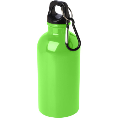Logotrade promotional gifts photo of: Oregon 400 ml RCS certified single wall stainless steel water bottle with carabiner