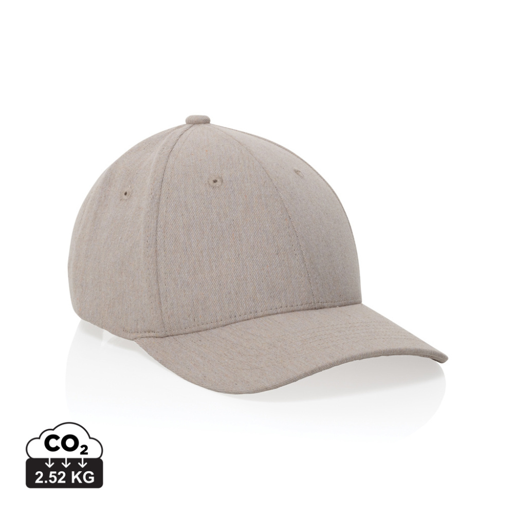 Logotrade corporate gift image of: Milo AWARE™ recycled heather 6 panel cap 200gr