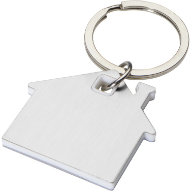 Logo trade promotional gifts image of: Nook house-shaped keychain
