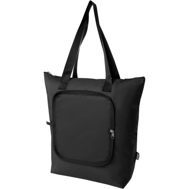 Logo trade advertising products picture of: EcoFold RPET foldable tote cooler bag 15L