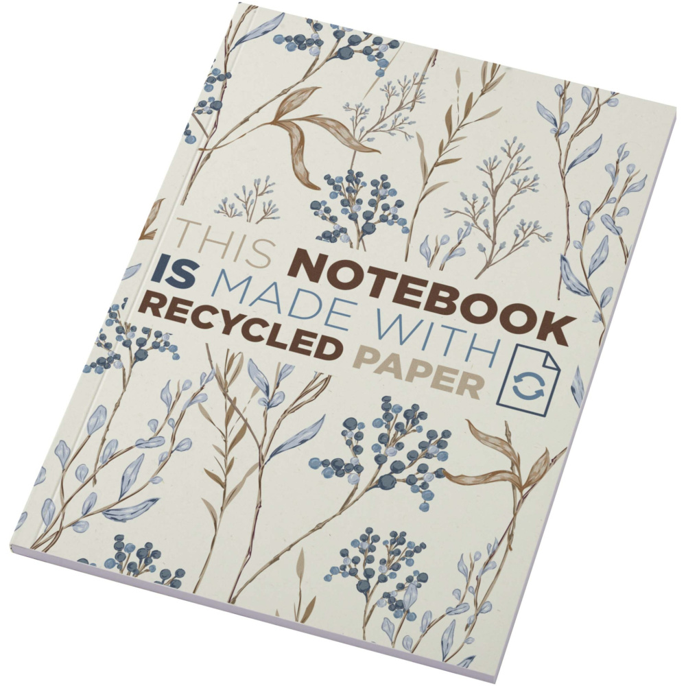 Logo trade promotional giveaways picture of: Novella Austen A5 recycled soft cover notebook - 50 sheets