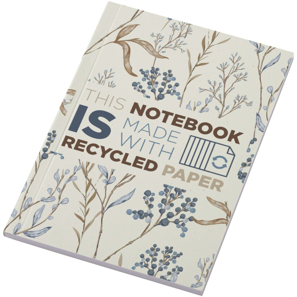 Logotrade promotional item image of: Novella Austen A6 recycled soft cover notebook - 50 sheets