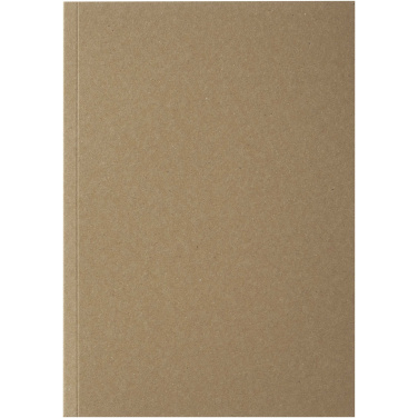 Logo trade promotional merchandise photo of: Novella Austen A5 recycled soft cover kraft notebook - 50 sheets 