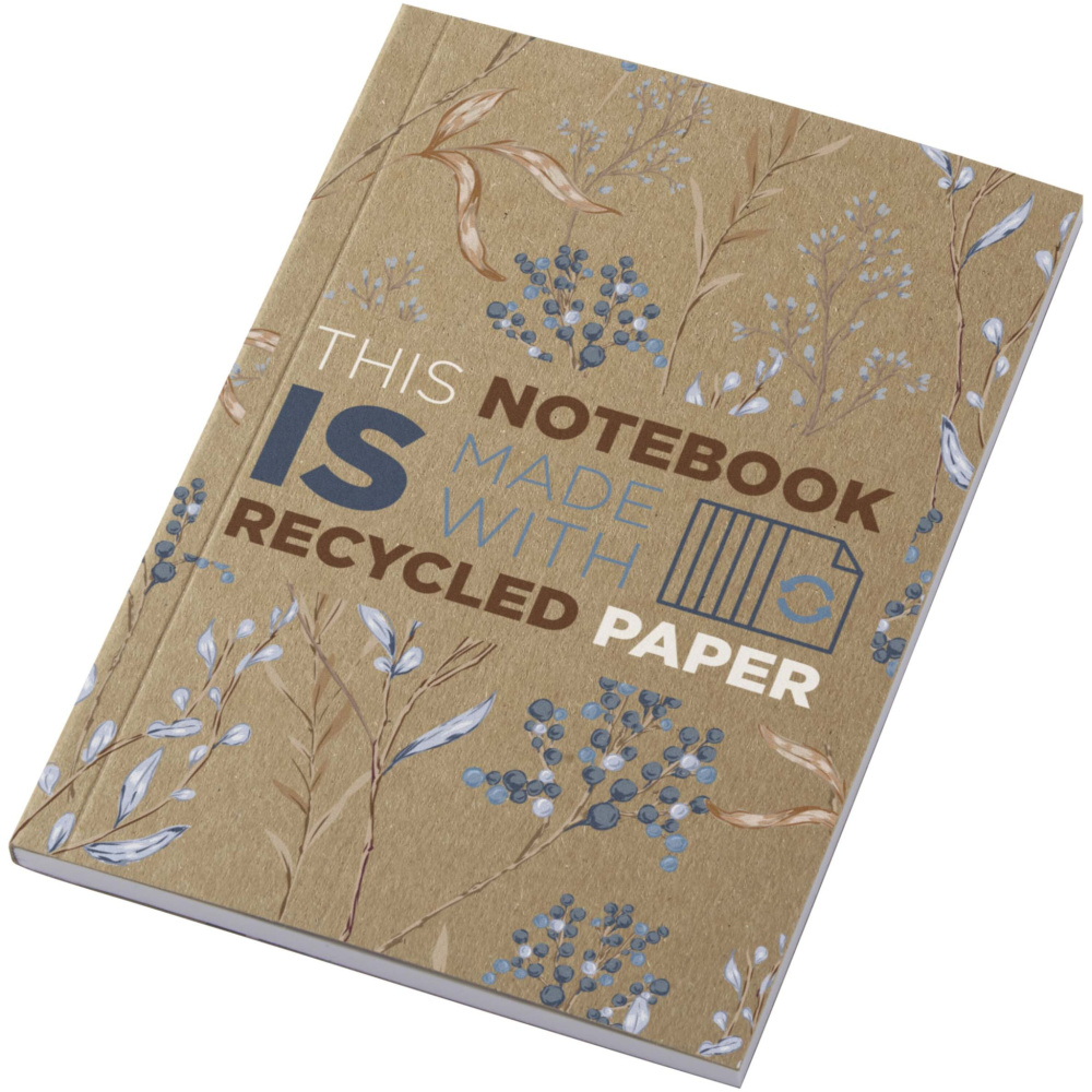 Logotrade corporate gift picture of: Novella Austen A6 recycled soft cover kraft notebook - 50 sheets