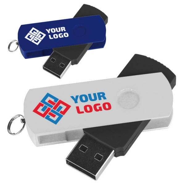 Logo trade business gift photo of: Metal and plastic USB stick
