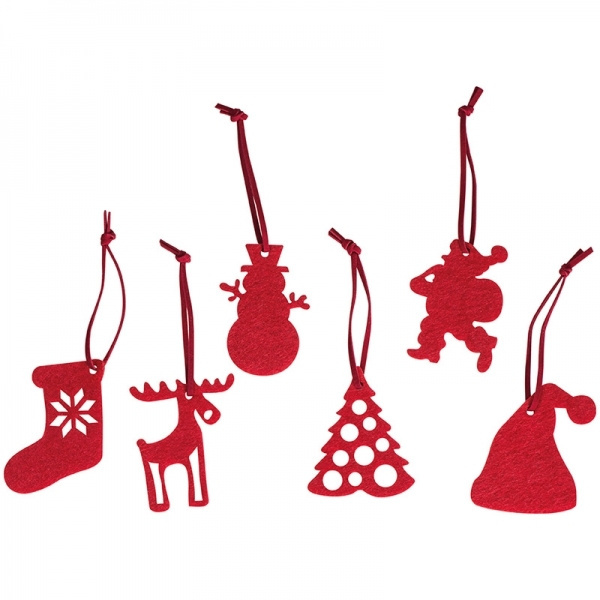 Logo trade business gifts image of: 6-piece Christmas tree decorations FERGUS