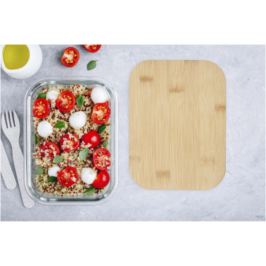 Logotrade promotional item picture of: Roby glass lunch box with bamboo lid