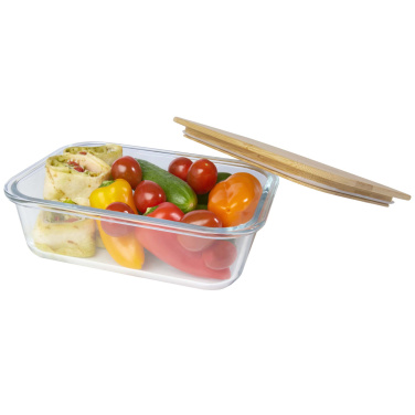Logotrade promotional product image of: Roby glass lunch box with bamboo lid