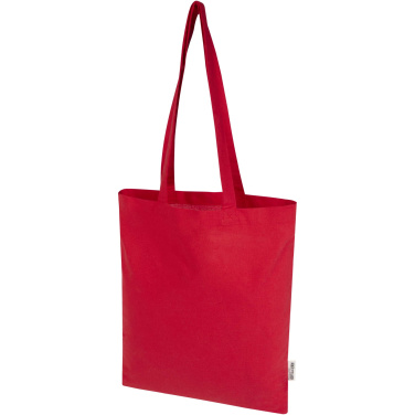 Logo trade advertising product photo of: Madras Blend 140 g/m² GRS recycled cotton tote bag 7L