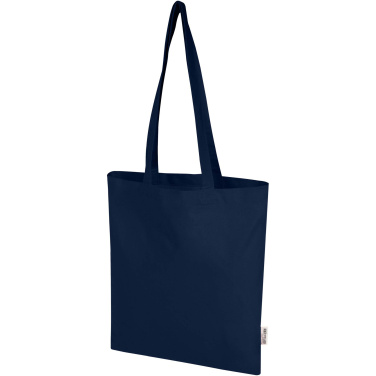 Logotrade promotional products photo of: Madras Blend 140 g/m² GRS recycled cotton tote bag 7L