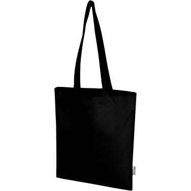 Logo trade promotional products image of: Madras Blend 140 g/m² GRS recycled cotton tote bag 7L