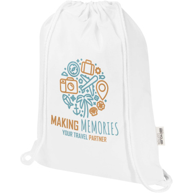 Logotrade promotional merchandise image of: Oregon Blend 140 g/m² GRS recycled drawstring bag 5L