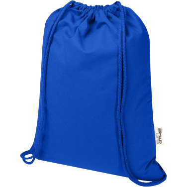 Logotrade promotional giveaways photo of: Oregon Blend 140 g/m² GRS recycled drawstring bag 5L