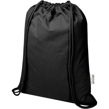 Logo trade promotional gift photo of: Oregon Blend 140 g/m² GRS recycled drawstring bag 5L