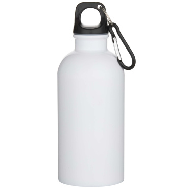 Logotrade corporate gift picture of: Oregon 400 ml sublimation RCS recycled single wall stainless steel water bottle with carabiner