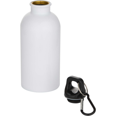 Logotrade advertising product picture of: Oregon 400 ml sublimation RCS recycled single wall stainless steel water bottle with carabiner