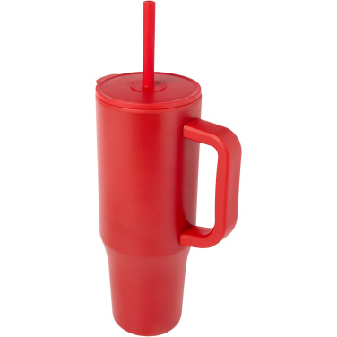 Logo trade promotional product photo of: Brady 900 ml RCS certified insulated tumbler with silicone straw