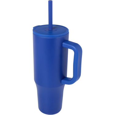 Logotrade promotional gifts photo of: Brady 900 ml RCS certified insulated tumbler with silicone straw