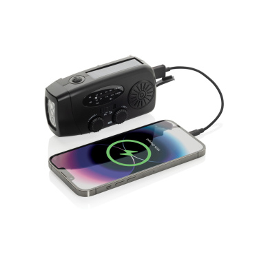 Logo trade corporate gifts image of: RescueWave RCS recycled plastic emergency radio