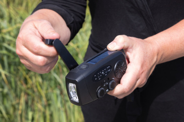 Logo trade promotional gift photo of: RescueWave RCS recycled plastic emergency radio