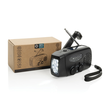 Logo trade promotional merchandise picture of: RescueWave RCS recycled plastic emergency radio