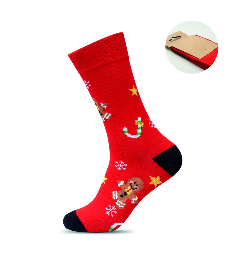 Logo trade advertising products picture of: Pair of Christmas socks M