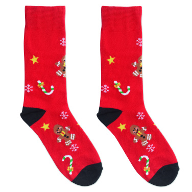 Logo trade promotional giveaways image of: Pair of Christmas socks L