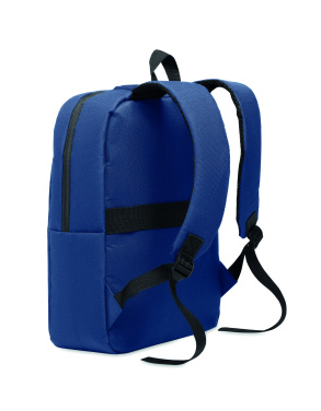 Logotrade promotional product picture of: Slim 15 inch laptop backpack made of 600D RPET polyester with a 210D lining and customizable printing