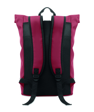 Logo trade business gifts image of: Laptop 15" roll top PU backpack