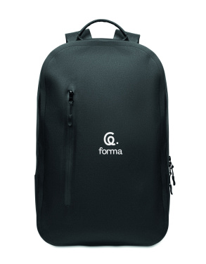 Logo trade promotional giveaways image of: 300D RPET computer backpack