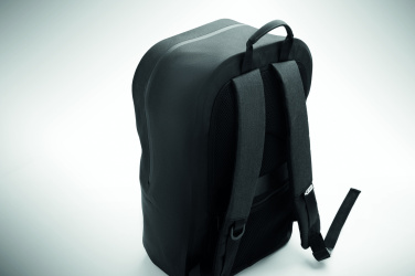 Logo trade promotional giveaways image of: 300D RPET computer backpack