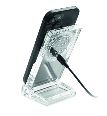 Logo trade corporate gifts image of: Acrylic wireless charger 15W