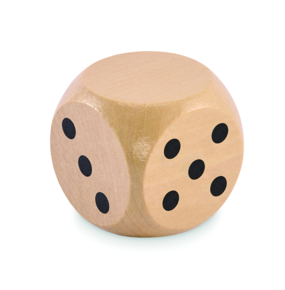 Logo trade promotional gifts picture of: Schima wooden dice 5cm dia