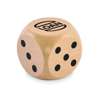 Logotrade business gift image of: Schima wooden dice 5cm dia