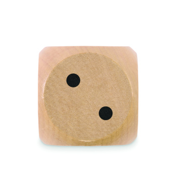 Logo trade promotional items image of: Schima wooden dice 5cm dia