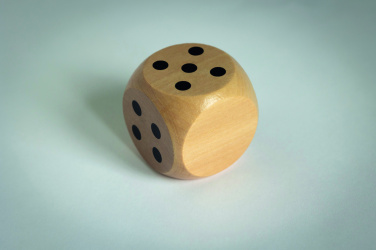 Logo trade promotional merchandise picture of: Schima wooden dice 5cm dia