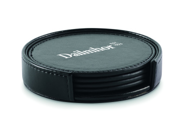 Logotrade promotional item image of: Set of 4 PU coasters