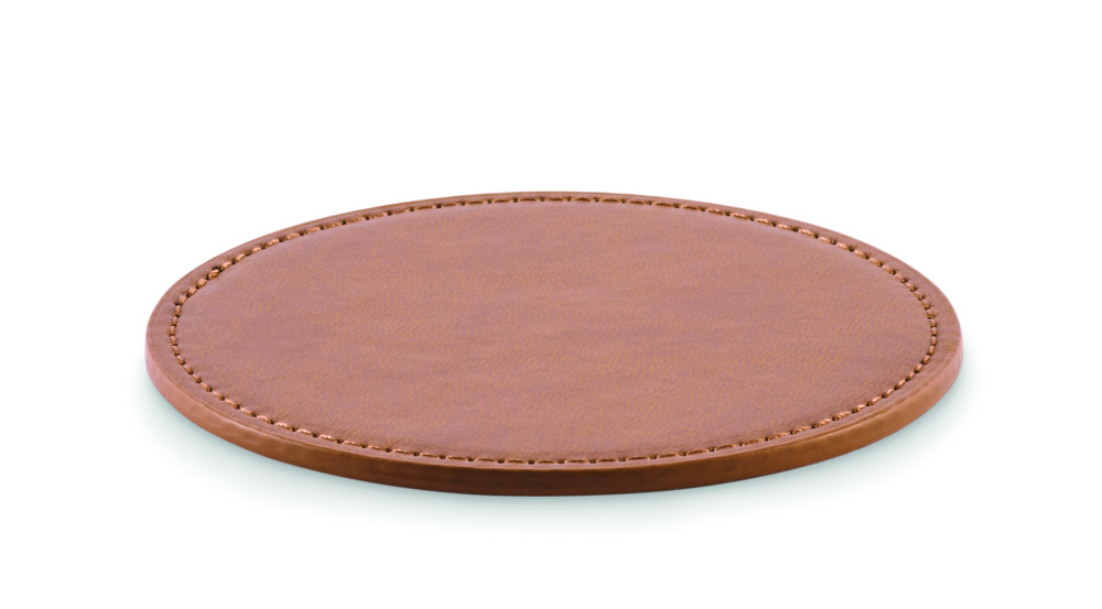 Logotrade corporate gift image of: Round coaster in PU