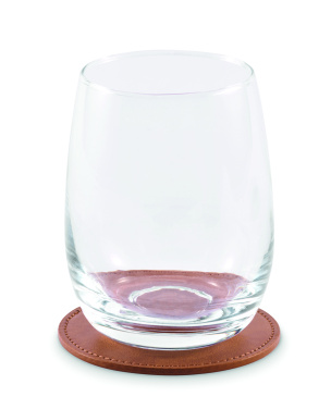 Logo trade promotional gifts image of: Round coaster in PU