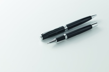 Logo trade promotional gifts image of: Ball pen and roller set