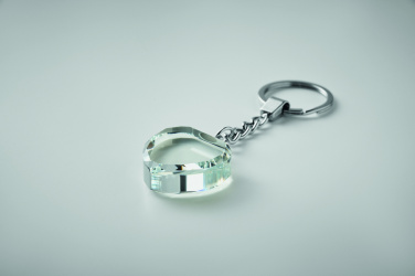 Logotrade promotional gift image of: Glass heart award key ring