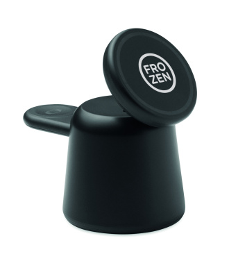 Logo trade promotional items picture of: 3 in 1 wireless charger 15W