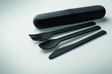 Logotrade promotional giveaway image of: Cutlery set and case in PLA
